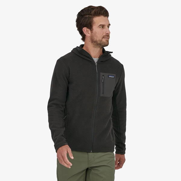 Patagonia Men's R1 Air Full Zip Hoody front view in use