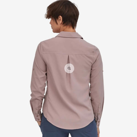 Patagonia Womens long sleeve self guided hike shirt rear view