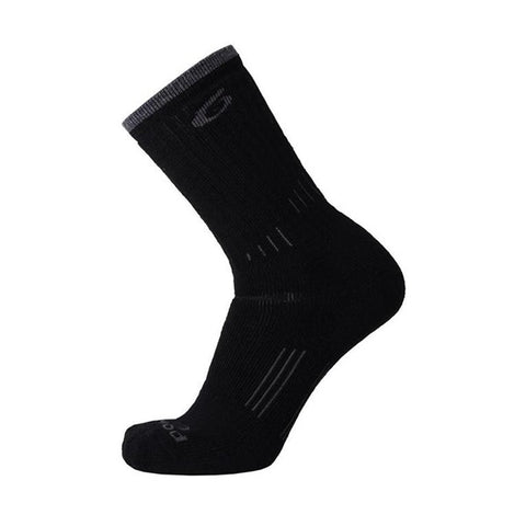 Point6 37.5 Hiking Sock, Medium Crew, Black