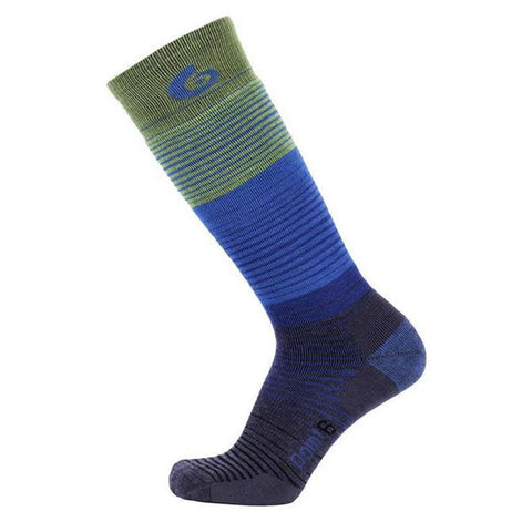 Point6 Ski Blend Over the calf sock lime