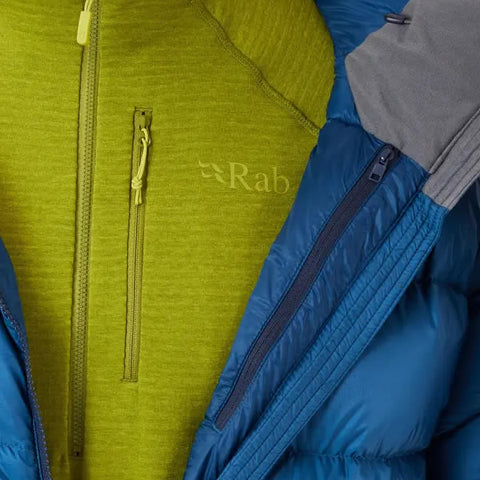 Rab Neutrino Pro Alpine Summit Down Jacket  800 Fill Power zip pocket interior