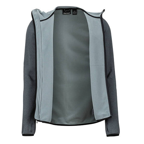 Marmot Men's Preon Hybrid Hoody Active Fleece Jacket unzipped