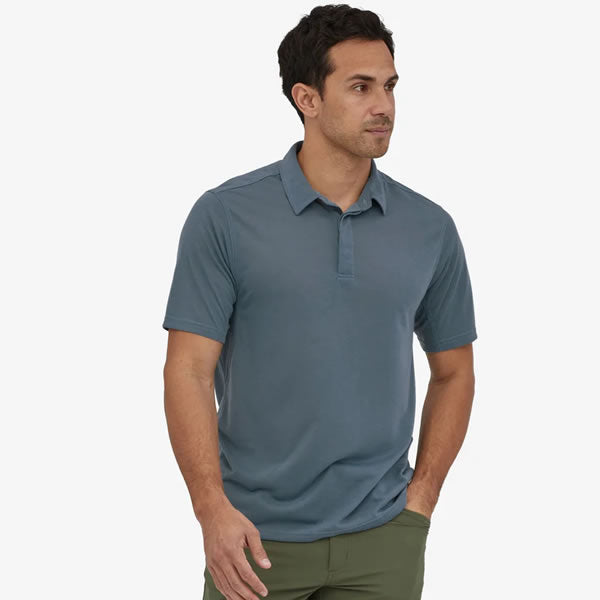 Patagonia Men s Cap Cool Trail Polo Shirt Short Sleeve Quick Dry