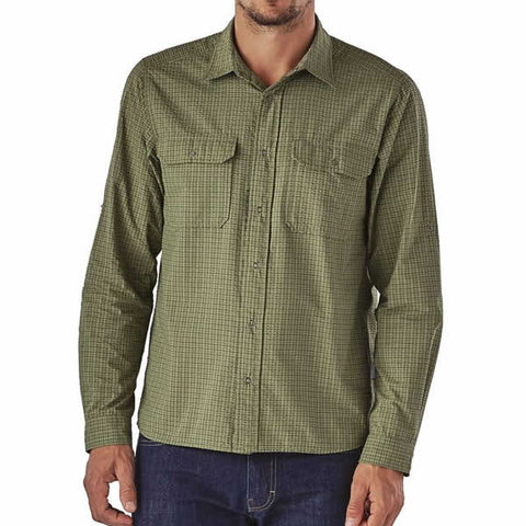 Patagonia Men's Long Sleeve El Ray Travel Shirt, lightweight, quick dry, 40 UPF