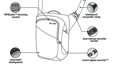 Pacsafe Venturesafe 200 Anti Theft Travel Bag
