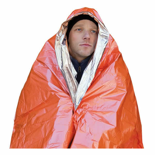 AMK SOL 1 Person Emergency Blanket in use