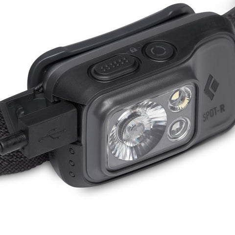 Black Diamond Spot 400 lumens rechargeable waterproof head lamp torch recharge port