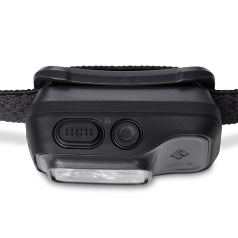 Black Diamond Spot 400 lumens rechargeable waterproof head lamp torch top view