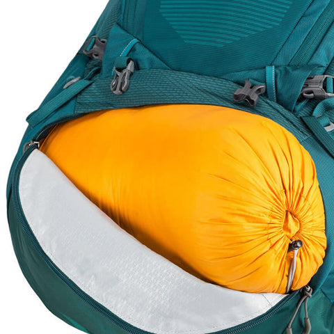 Gregory Deva 70 Litre Women's Hiking Backpack Antigua Green  sleeping bag compartment