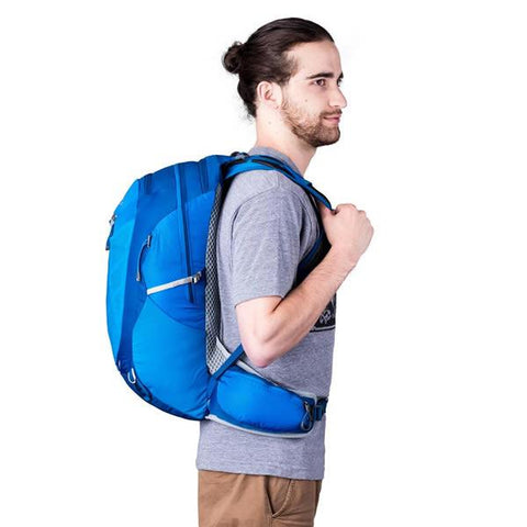 Gregory Miwok Men's 24 Litre Hiking Daypack in use on back