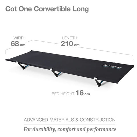 Helinox Cot One Convertible lightweight compact camp Strecher - LONG dimensions