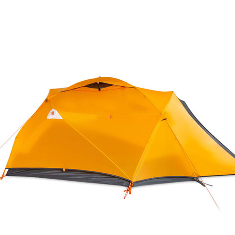 Nemo Kunai 3 Person 3/4 Season Hiking Backpacking Tent side view with fly on