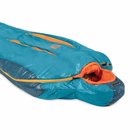 Nemo Kyan Men's Vented -6 Degree Synthetic Sleeping Bag Abyss Flare end view