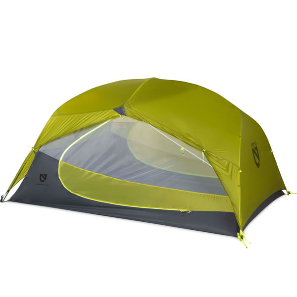 Nemo Dragonfly 3 Person Hiking Backpacking Tent with vestibule rolled up