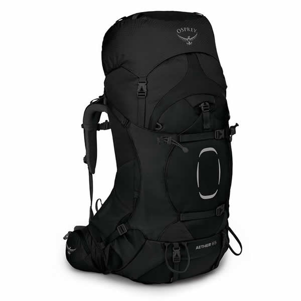 Osprey Aether 65 Litre Men's Hiking Mountaineering Backpack Black