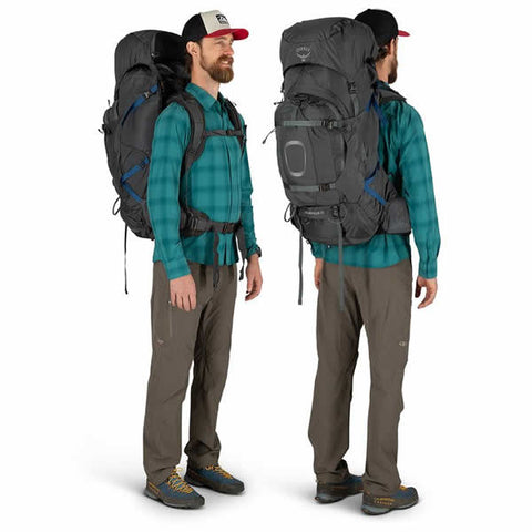 Osprey Aether Plus 70 Men's Hiking Mountaineering Backpack in use