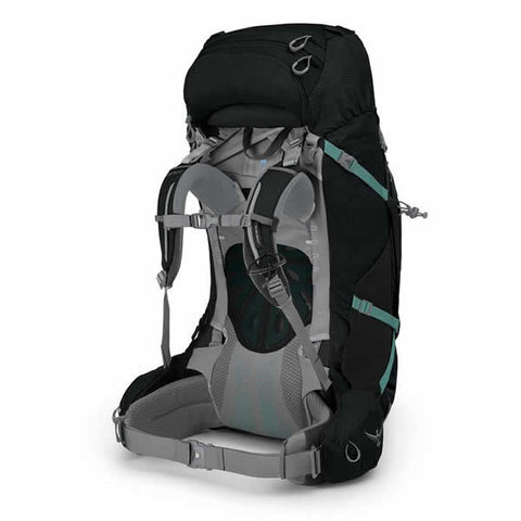 Osprey Ariel Plus 70 Litre Women's Hiking Mountaineering Backpack Black harness
