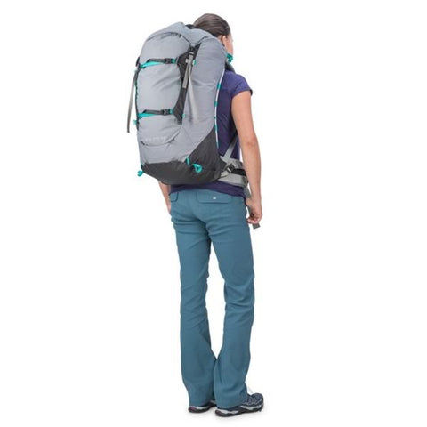 Osprey Ariel Pro 65 Litre Women's Backpack Voyager Grey in use