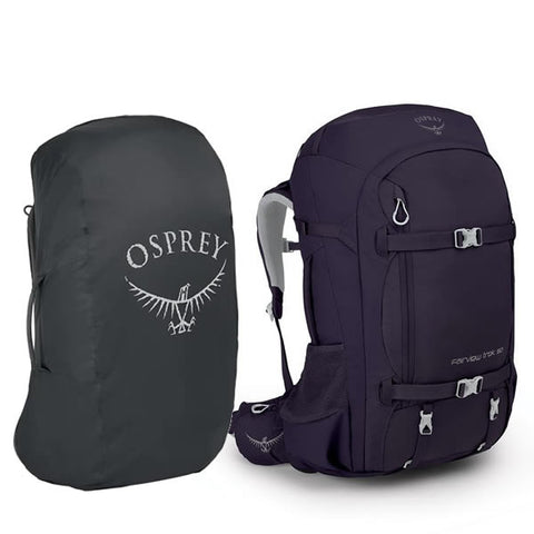 Osprey Fairview Trek Backpack 50 Litre Women's Specific Hiking and Travel Pack With Free Airport Cover/Raincover