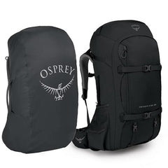 Osprey Farpoint Trek 55 Litre Trek and Travel Backpack Black with free aircover
