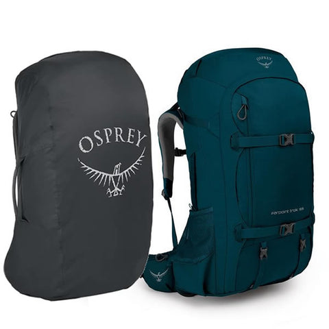 Osprey Farpoint Trek 55 Litre Trek and Travel Backpack petrol blue with free aircover