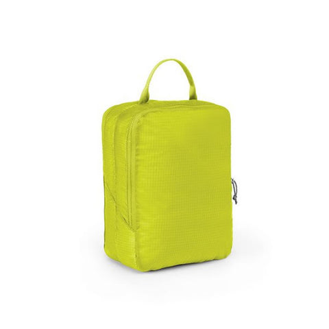 Osprey ultralight double sided packing cube clean dirty electric lime medium rear side