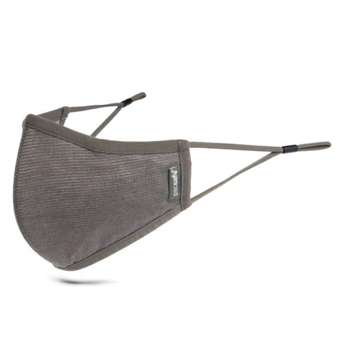 Pacsafe Silver Ion Face Mask Side View Silver Grey