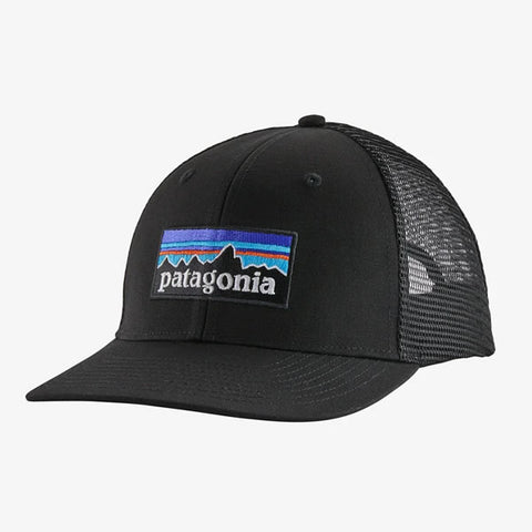 Patagonia P-6 Logo LoPro Trucker Hat Black 
