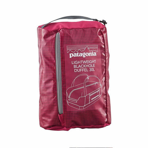 Patagonia Lightweight Black Hole Packable Duffle / Duffel Bag 30 Litre packed into case