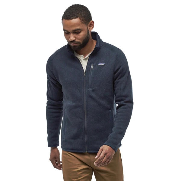 Patagonia Men's Better Sweater Fleece Travel Jacket New Navy Front View