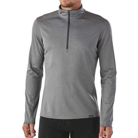 Patagonia Men's Capilene Midweight Zip-Neck Thermal Top in use front view