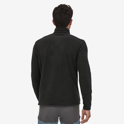 Patagonia Mens R1 Air Zip Neck Fleece Top in use rear view