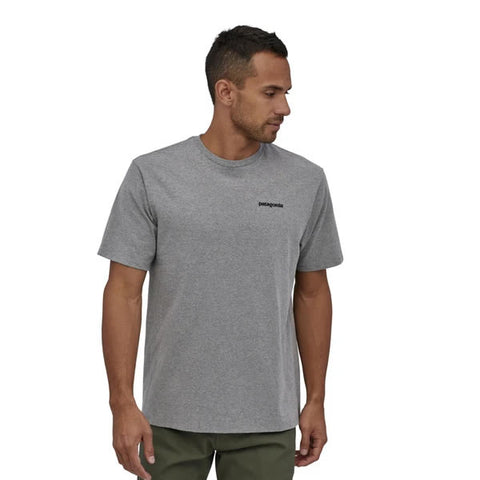 Patagonia Men's P6 Logo Responsibili-Tee Recycled T-Shirt in use front view