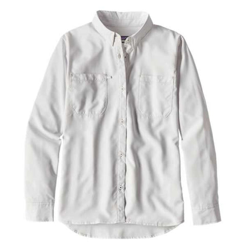 Patagonia Womens Sol Patrol Long Sleeve Shirt white