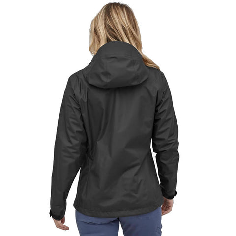Patagonia 3 Layer Torrentshell Jacket Black in use rear view