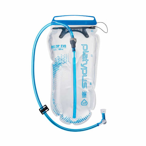 Platypus Big Zip Evo 3 Litre Hydration Reservoir with water in use