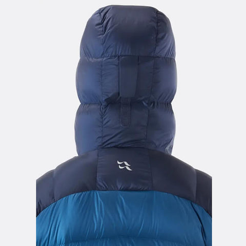 Rab Neutrino Pro Alpine Summit Down Jacket  800 Fill Power hood rear view