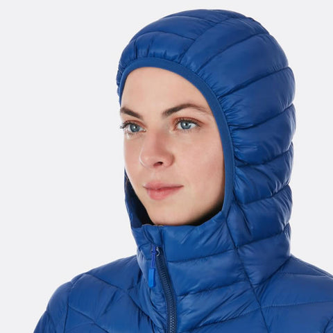 Rab Women's Nimbus Insulated Synthetic Jacket Hood in use