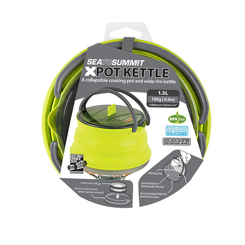 Sea to Summit X-Pot Kettle collapsible cooking pot and kettle 1.3 L (Lime) - Seven Horizons