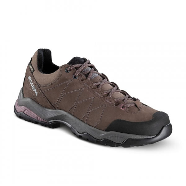 Scarpa Moraine Plus Goretex Hiking and Travel Shoe Charcoal Plum Colour