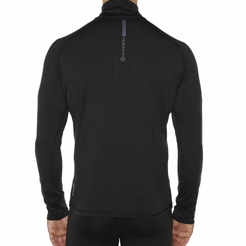 Vigilante Cellular Quarter Zip Jersey Black Greystone rear View