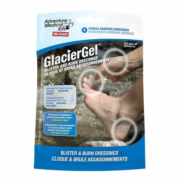 AMK Glacier Gel Blister and Burn Dressings Package