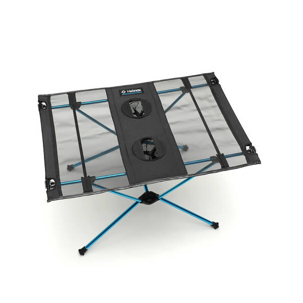 Helinox Table One assembled black top with blue frame