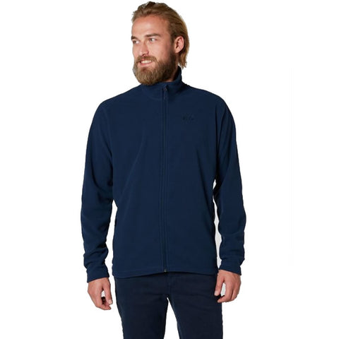 Helly Hansen Men's Polartec 100 Full Zip Jacket Front View evening blue