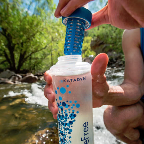 Katadyn Be Free Water Filtration Bottle filling