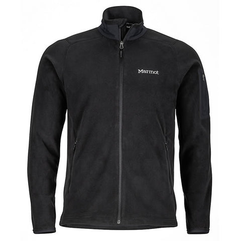 Marmot Mens Reactor Jacket - Polartec Classic 100 Wt Fleece black front view