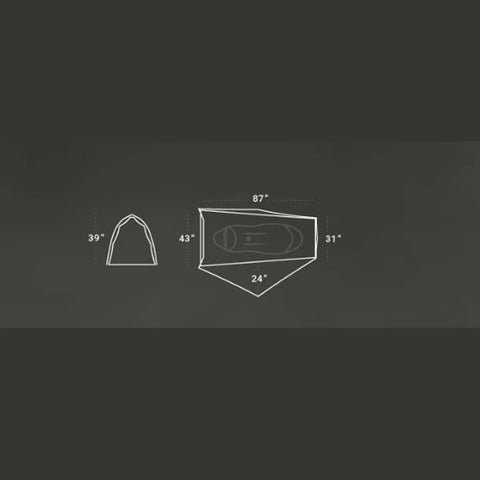 Nemo Hornet 1 Person Ultralight Hiking Tent floor plan