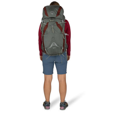 Osprey Eja 58 Litre Women's Ultralight Hiking Backpack in use on back