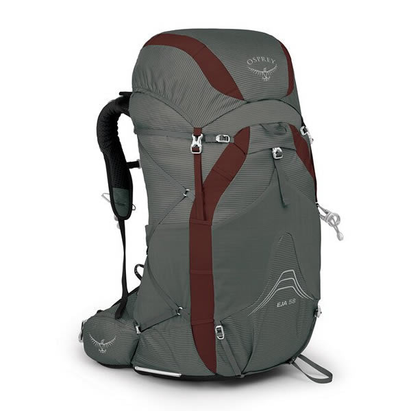 Osprey Eja 58 Litre Women's Ultralight Hiking Backpack Cloud Grey