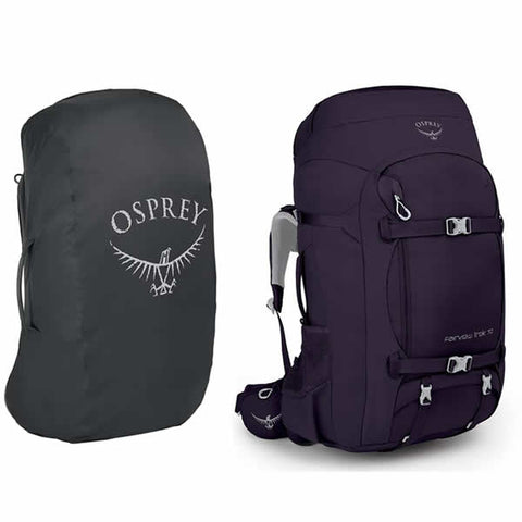 Osprey Fairview Trek 70 Women's Hiking and Travel Backpack Amulet Purple with Free AirCover